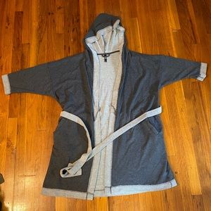 Torrid sleep gray / dark gray robe /tie sweatshirt